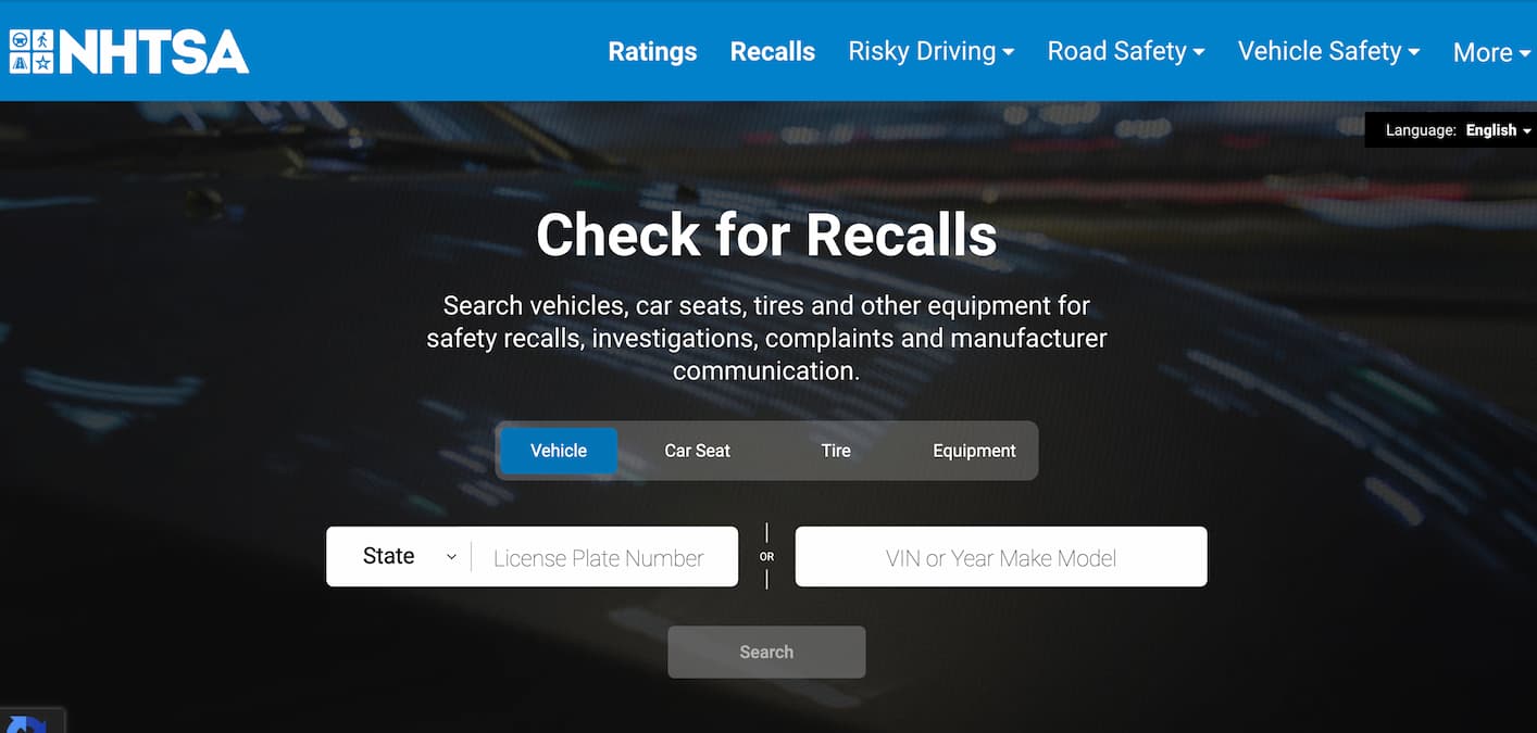 NHTSA-Recall-Portal